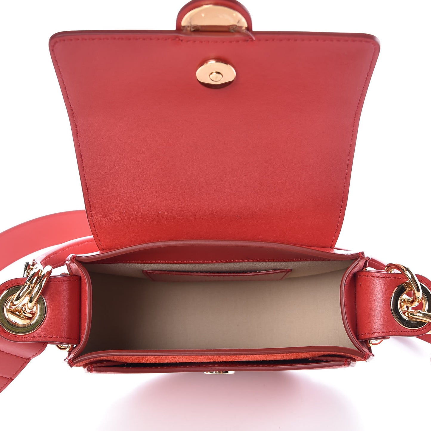 Calfskin Small Tess Bag Plaid Red
