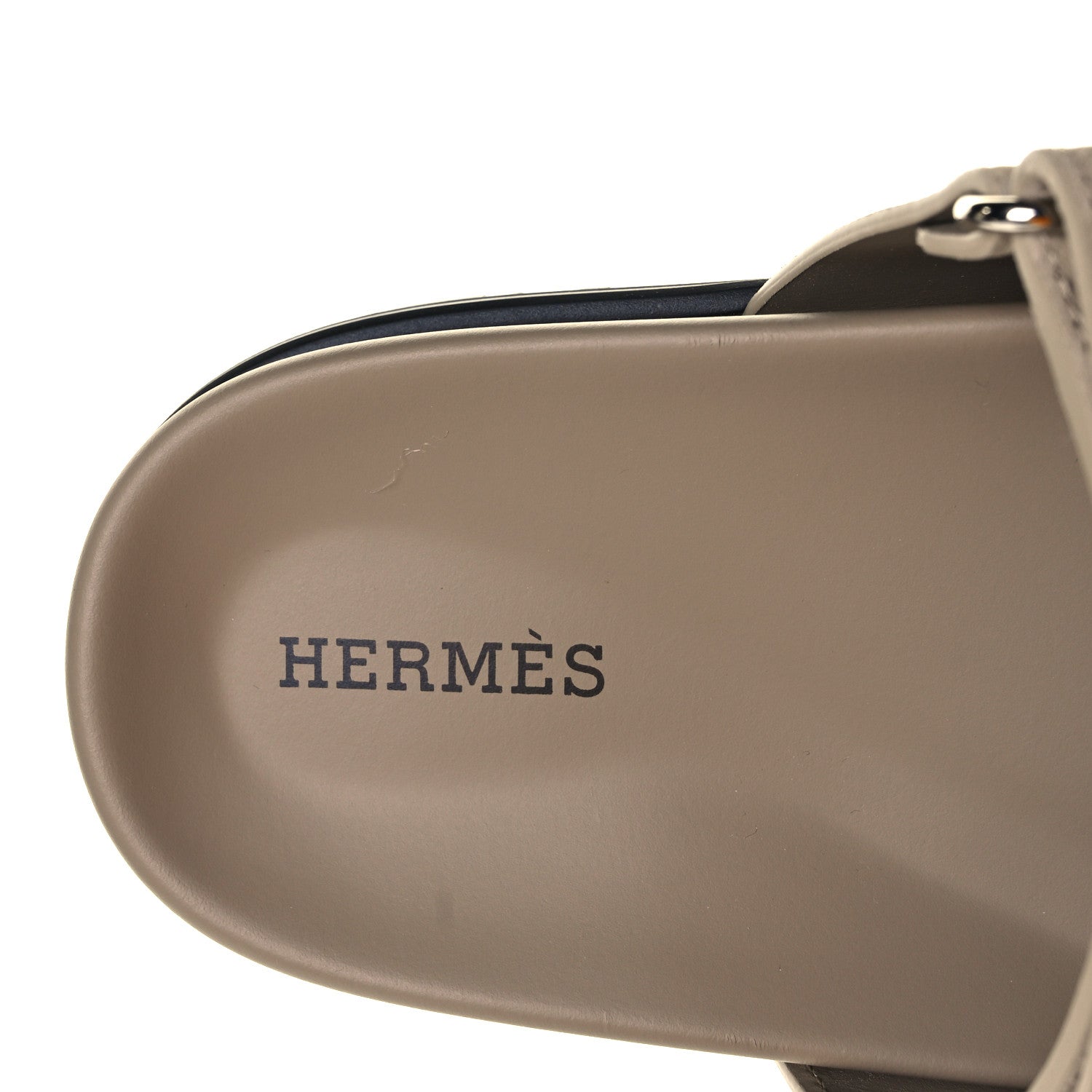 Hermes Suede Goatskin Chaine d'Ancre Womens Chypre Sandals 37 Beige Sable 7 of 7