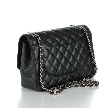 Chanel Caviar Quilted Jumbo Double Flap Black 3 of 8