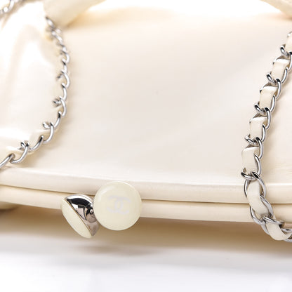 Chanel Lambskin CC Kiss Lock Accordion Bag White 15 of 16