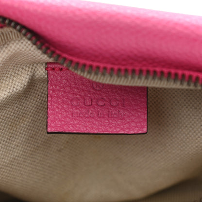 Gucci Grained Calfskin Small Logo Belt Bag Box Pink Green 6 of 10
