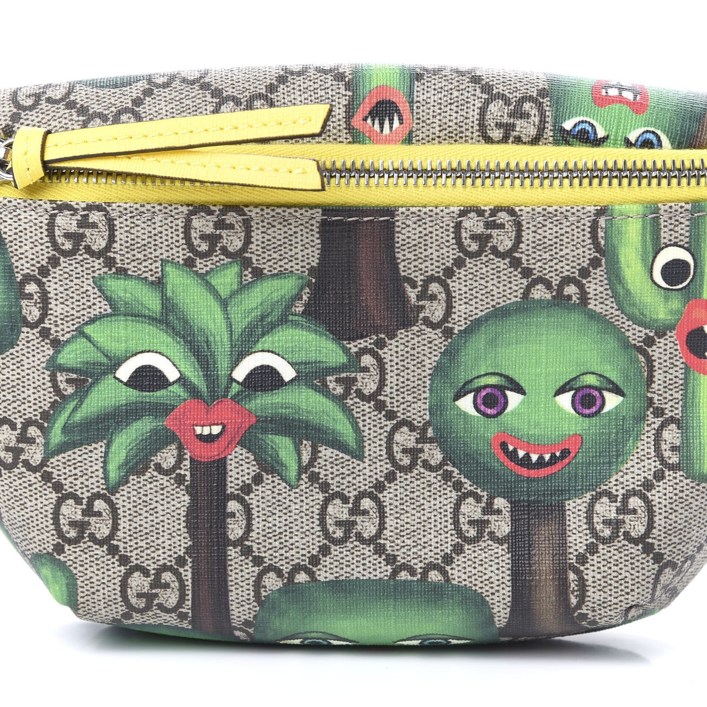GG Supreme Monogram Smiling Plants Childrens Belt Bag Multicolor