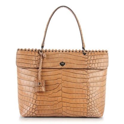 Bottega Veneta Crocodile Cocolave Tote Cigar 1 of 7