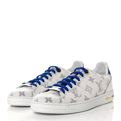 Louis Vuitton Technical Fabric Calfskin Monogram Frontrow Sneakers 35.5 Blue 3 of 8