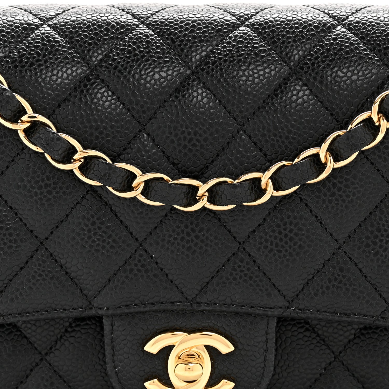 Chanel Caviar Quilted Medium Double Flap Black 8 of 13