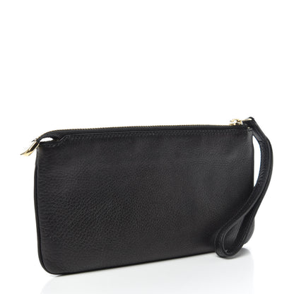 Gucci Pebbled Calfskin Soho Wristlet Black 3 of 13