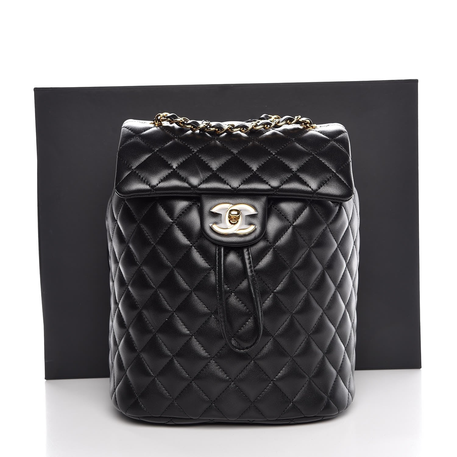 Chanel Lambskin Quilted Small Urban Spirit Backpack Black 8 of 8