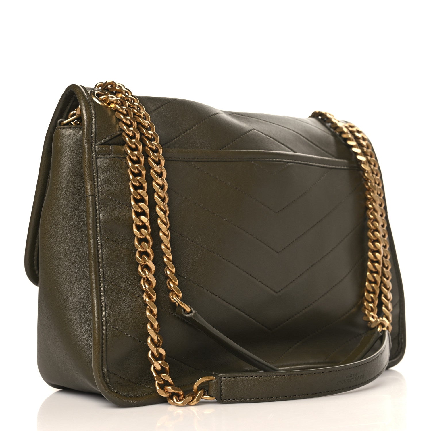 Saint Laurent Lambskin Matelasse Monogram Medium Niki Chain Satchel Seaweed 3 of 9