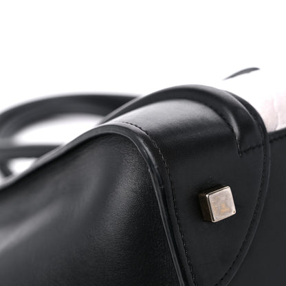 Celine Elephant Calfskin Mini Bi-Color Luggage Black White 8 of 19