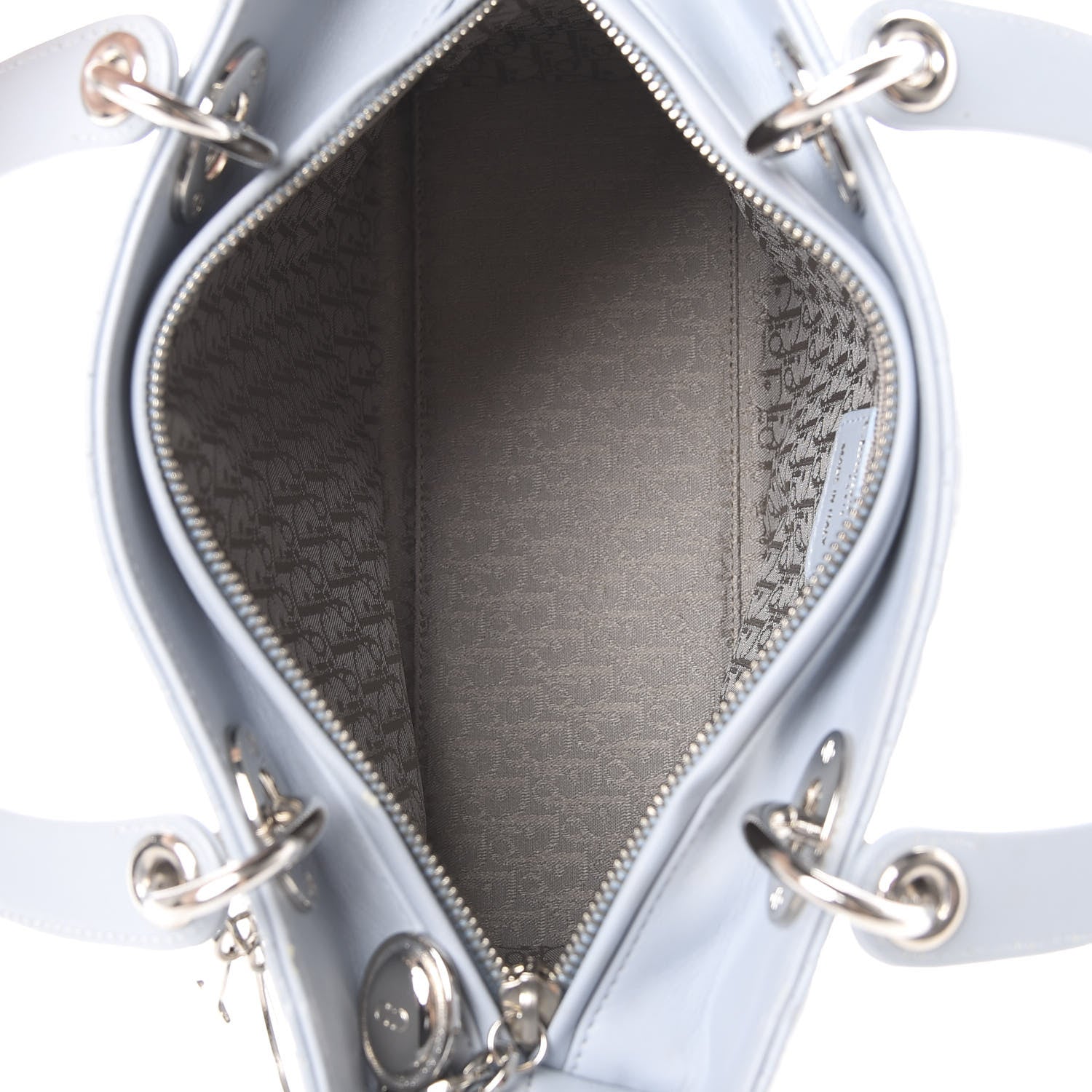 Christian Dior Lambskin Cannage Medium Lady Dior Light Blue 4 of 12