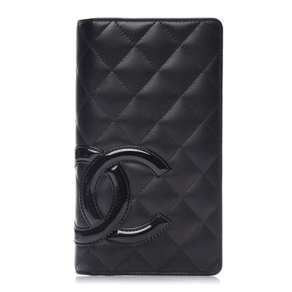 Chanel Calfskin Quilted Cambon Yen Wallet Black 1 of 9