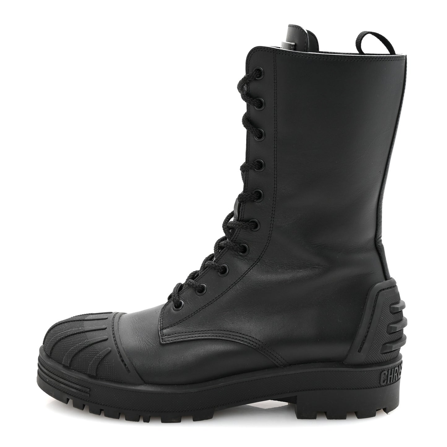 Calfskin Rubber DiorIron Boots 40 Black