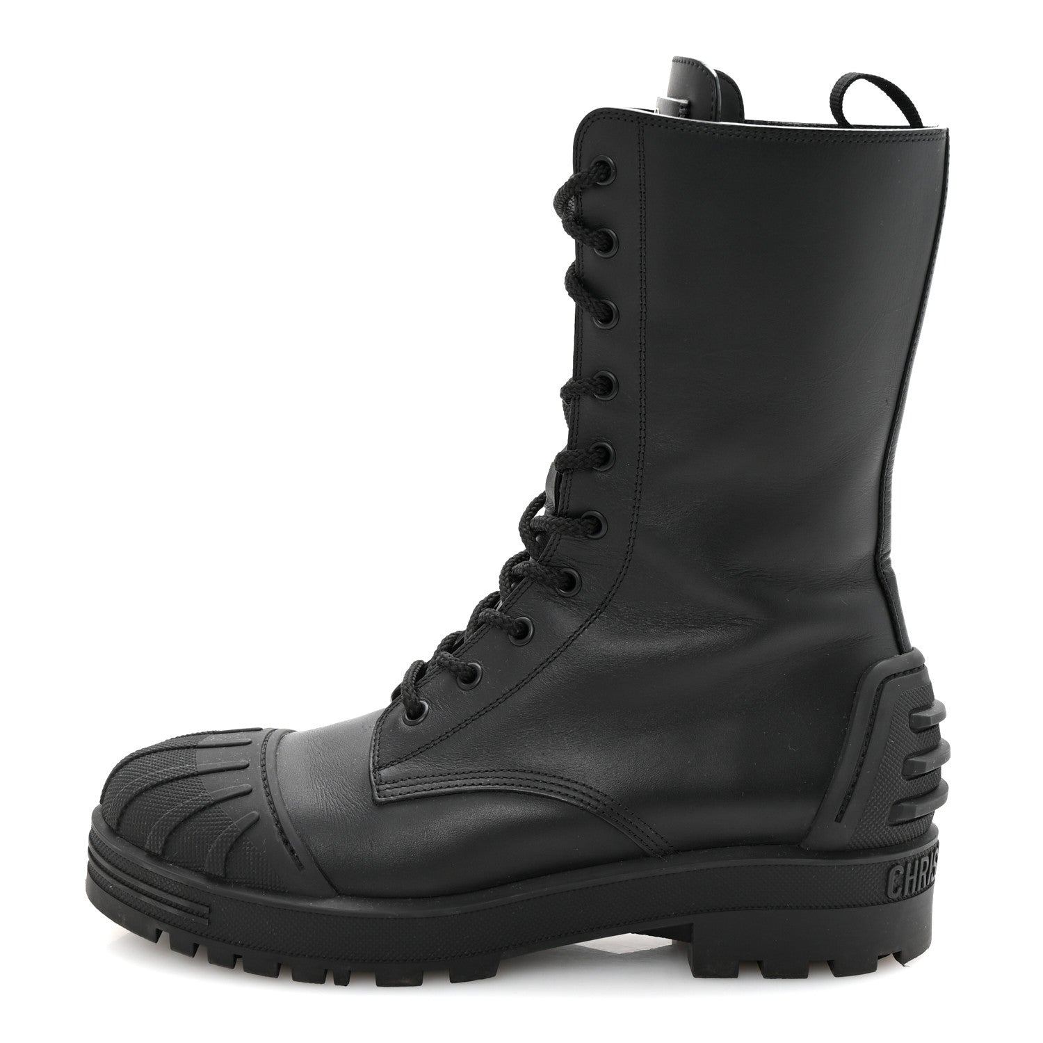 Christian Dior Calfskin Rubber DiorIron Boots 40 Black 1 of 9