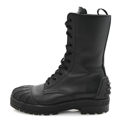 Christian Dior Calfskin Rubber DiorIron Boots 40 Black 1 of 9