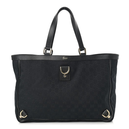 Gucci Monogram Large Abbey Tote Black 1 of 13