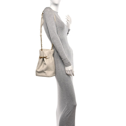 Saint Laurent Lambskin Quilted Le Maillon Bucket Bag Crema Soft 2 of 10