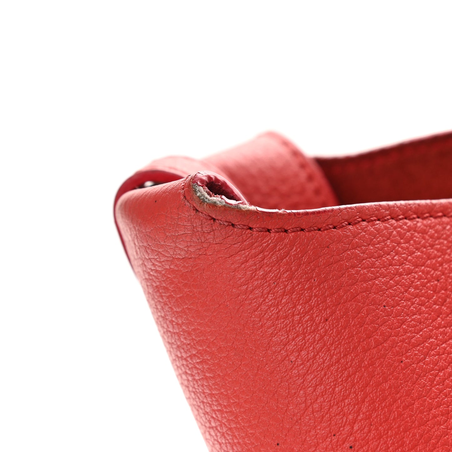 Crisped Calfskin Medium Tie Knot Tote Vermillion