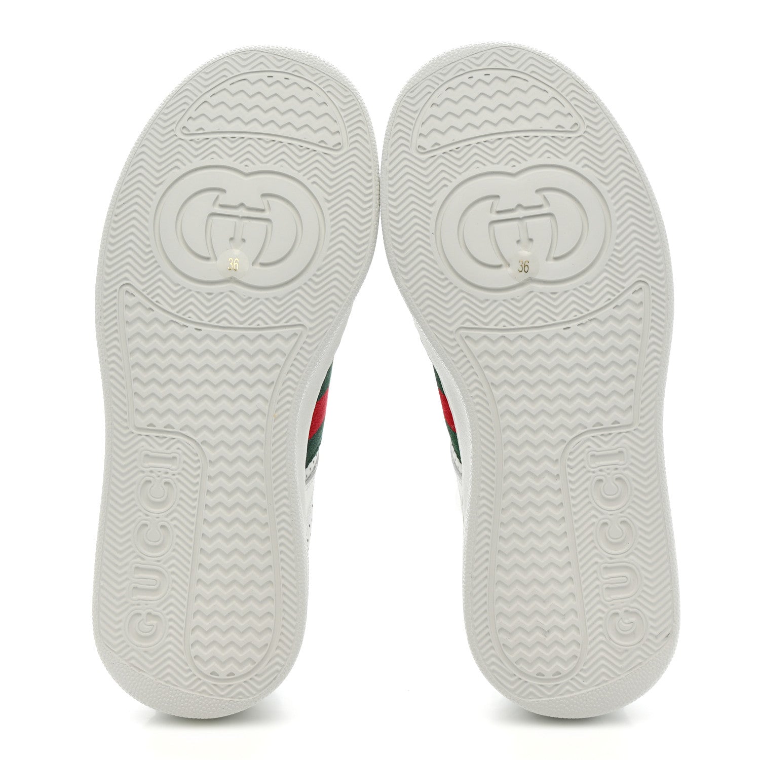 Gucci Calfskin Web Perforated Womens Platform 55mm Sneakers 36 White Bright Splash 6 of 10