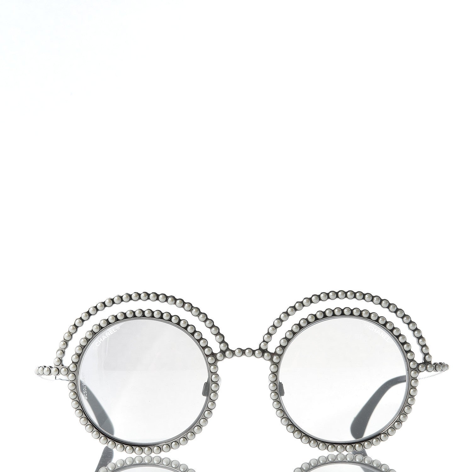 Chanel Pearl Round Sunglasses 71139 Silver 2 of 8