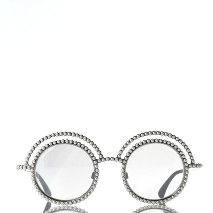 Chanel Pearl Round Sunglasses 71139 Silver 2 of 8