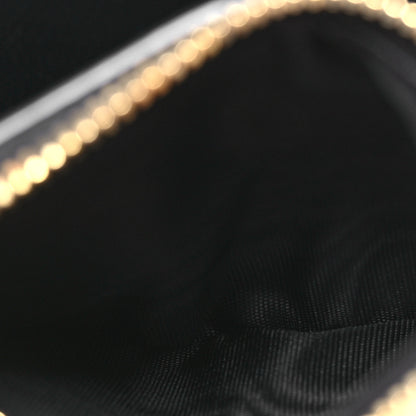 Saint Laurent Grain De Poudre Matelasse Chevron Monogram Zipped Card Case Black 6 of 10