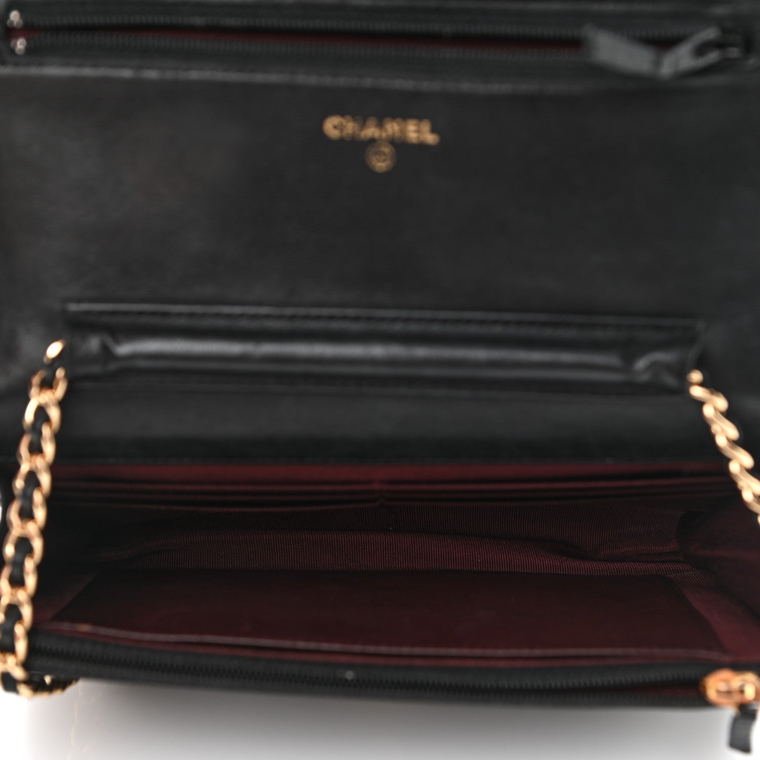 Chanel Lambskin Quilted Wallet On Chain WOC Black 5 of 14