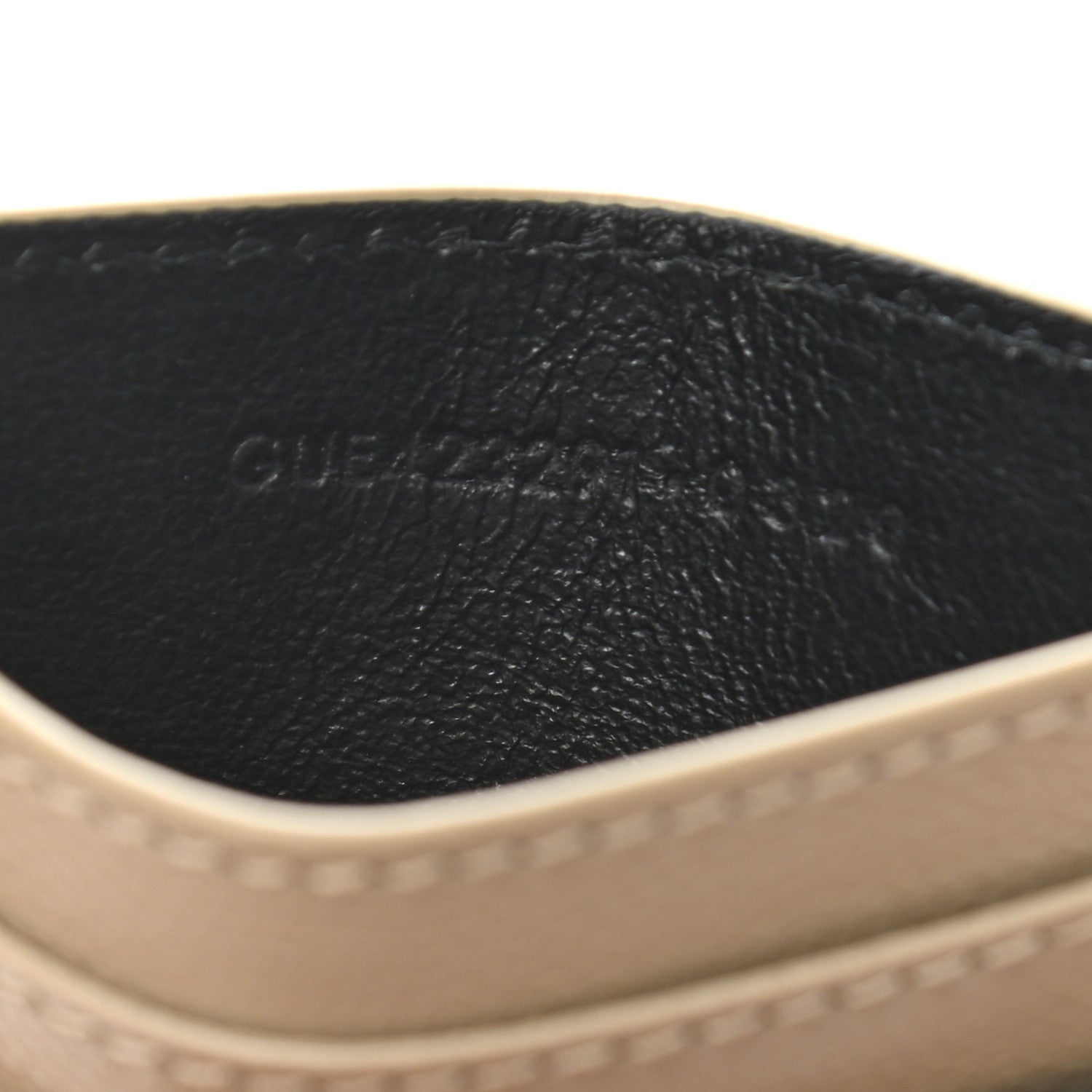 Saint Laurent Grain De Poudre Matelasse Chevron Monogram Credit Card Case Sea Salt 8 of 9