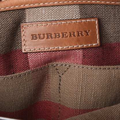Burberry Canvas Mega Check Medium Ashby Hobo Saddle Brown 8 of 16