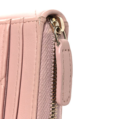 Chanel Lambskin Quilted Chanel 19 Vertical Zip Card Holder Wallet Light Pink 8 of 10