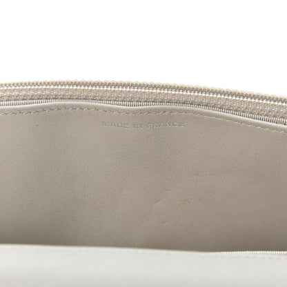 Chanel Calfskin Double Stitch Hamptons Wallet On Chain WOC Grey 8 of 10