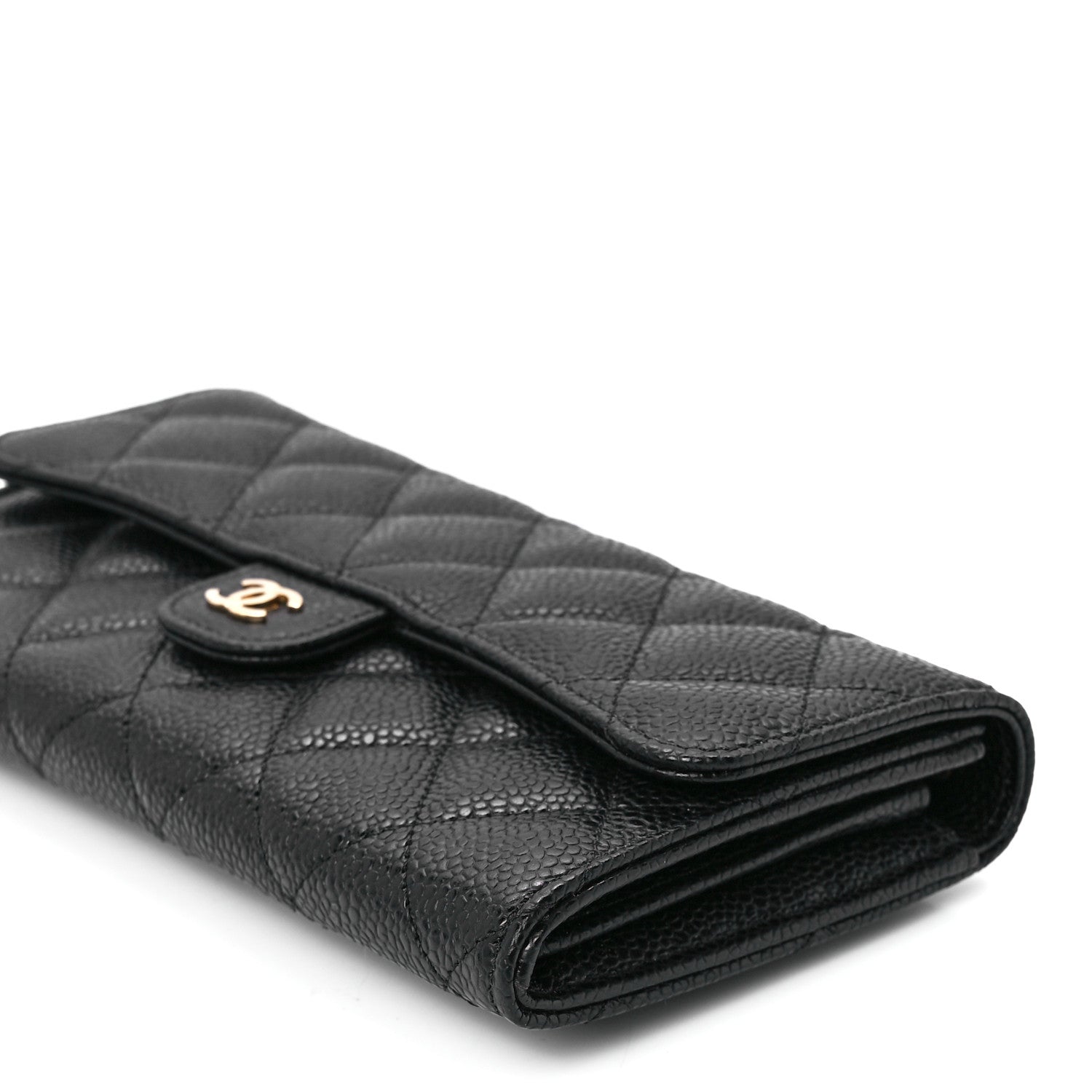 Chanel Caviar Quilted Large Flap Wallet Black 12 of 13