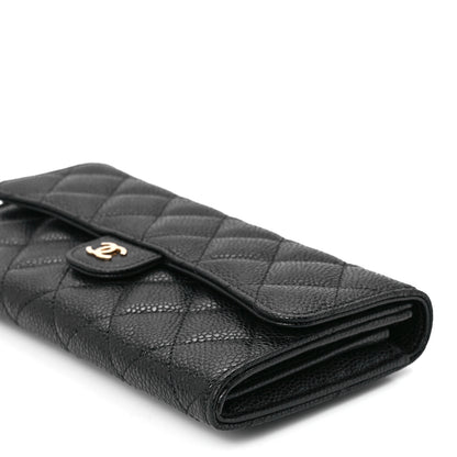 Chanel Caviar Quilted Large Flap Wallet Black 12 of 13