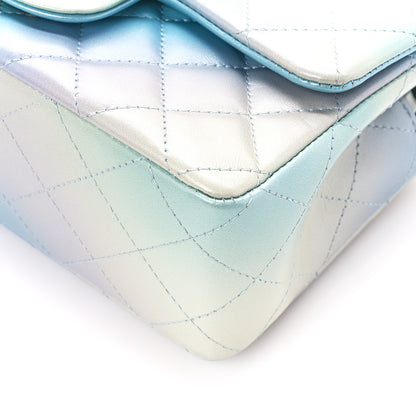 Chanel Lambskin Quilted Tie Dye Ombre Mini Rectangular Flap Blue Multicolor 11 of 14