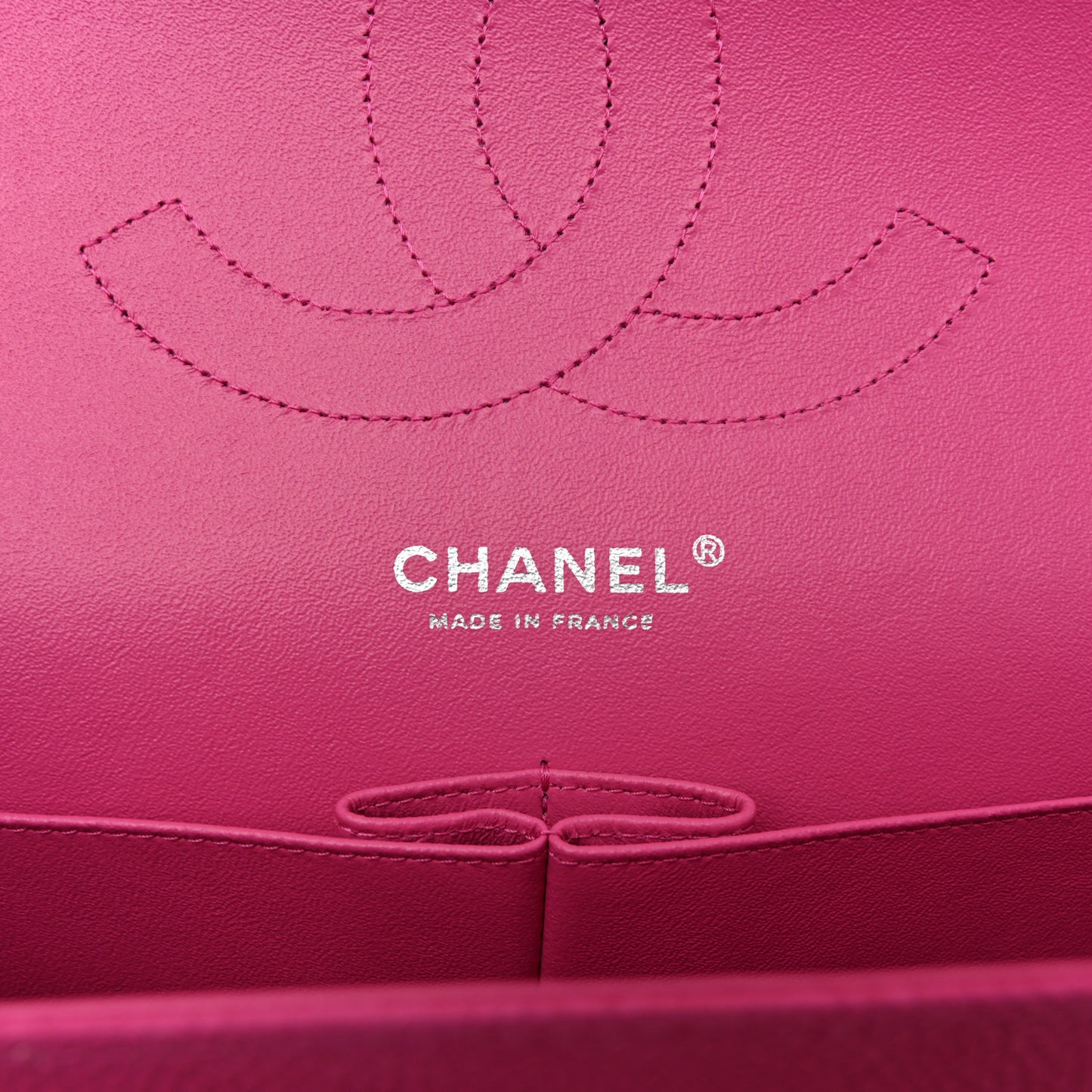 Iridescent Caviar Quilted Jumbo Double Flap Pink