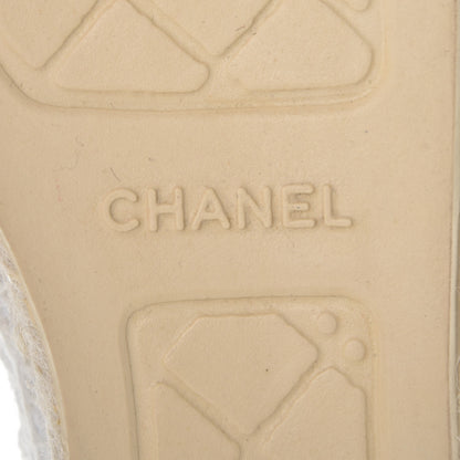 Chanel Tweed Patent CC Espadrilles 42 White 7 of 10