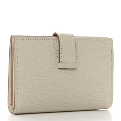 Hermes Chevre Mysore Bearn Card Holder Wallet Mushroom 4 of 9