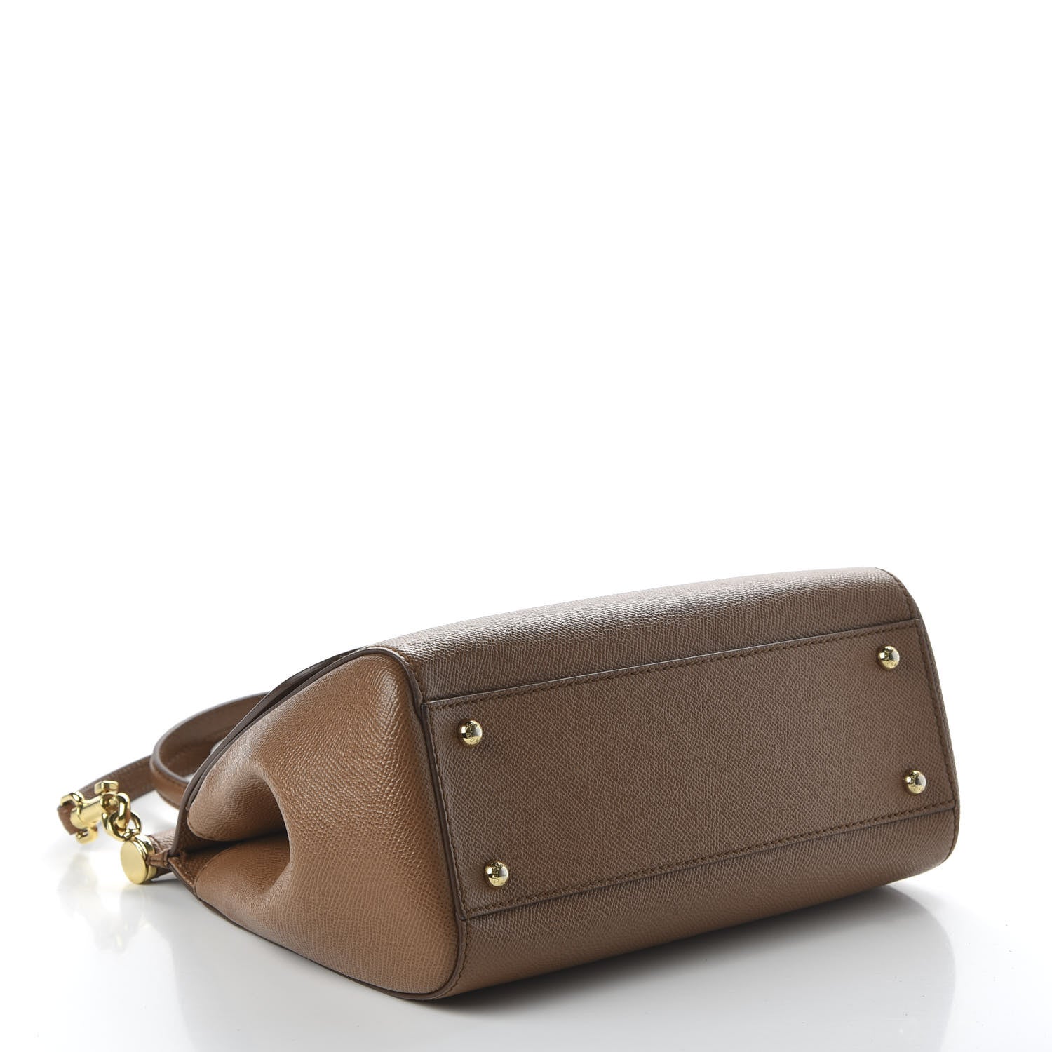 Dolce & Gabbana Dauphine Calfskin Medium Miss Sicily Satchel Caramello 4 of 9