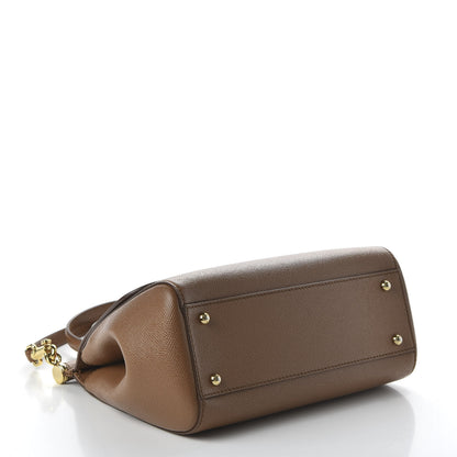 Dolce & Gabbana Dauphine Calfskin Medium Miss Sicily Satchel Caramello 4 of 9
