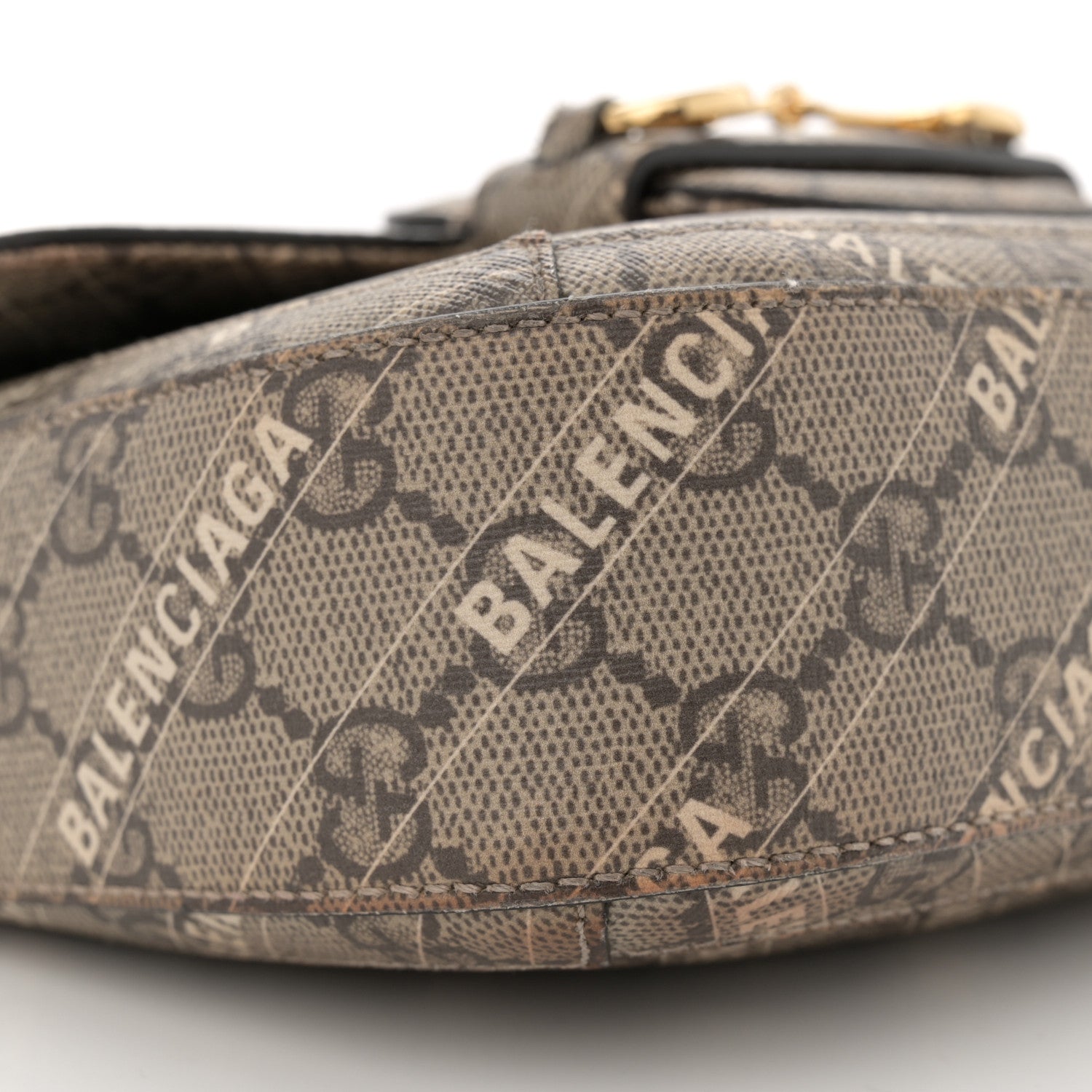 Gucci X BALENCIAGA GG Supreme Monogram Web Logo Print Mini