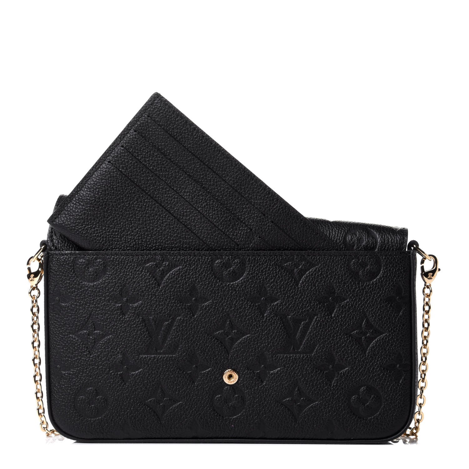 Louis Vuitton Empreinte Pochette Felicie Chain Wallet Black 4 of 5
