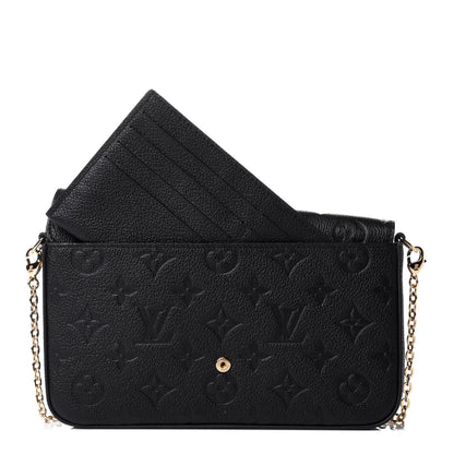 Louis Vuitton Empreinte Pochette Felicie Chain Wallet Black 4 of 5