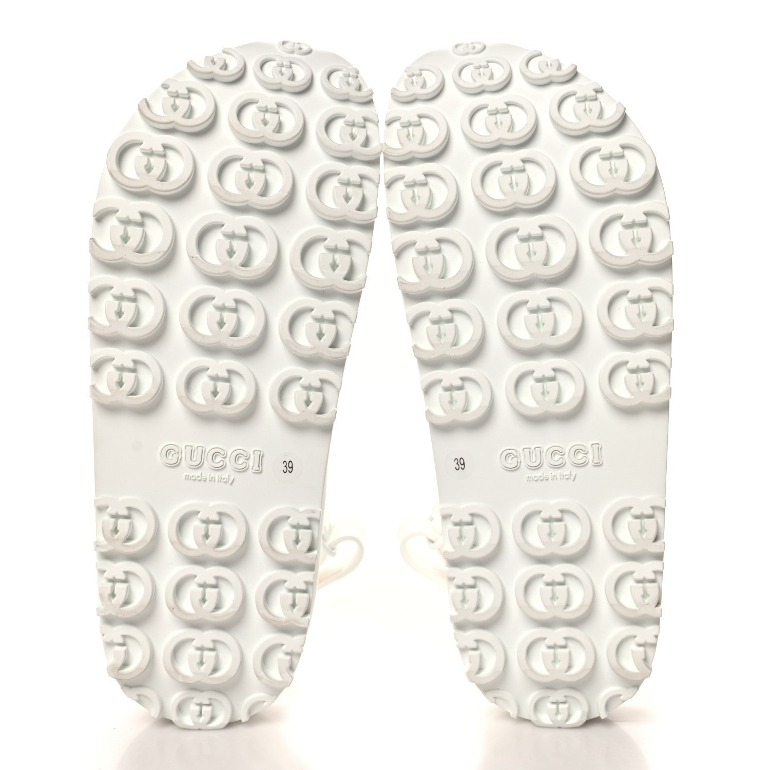 Gucci Soft Rubber Horsebit Touch Womens Strapped Sandals 39 Great White 6 of 9