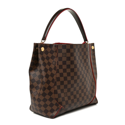 Louis Vuitton Damier Ebene Caissa Hobo Cherry 2 of 17
