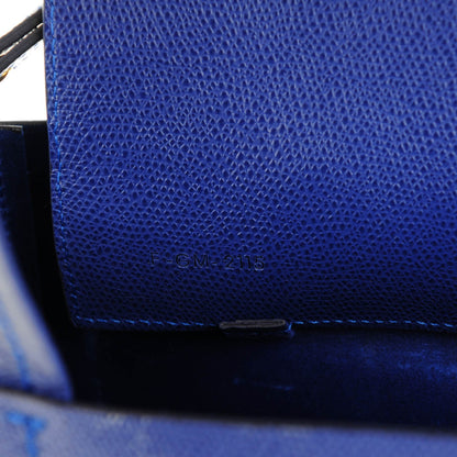Celine Grained Calfskin Small Vertical Cabas Indigo 7 of 7