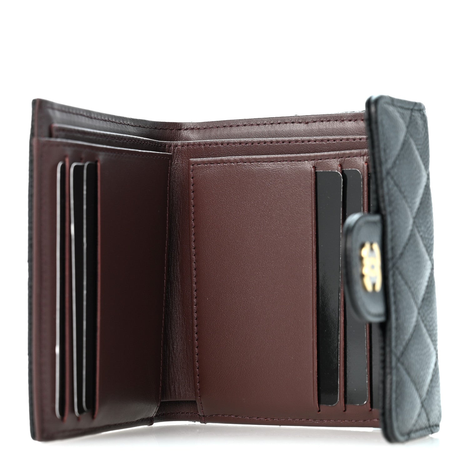 Chanel Caviar Quilted Compact Flap Wallet Black 5 of 9