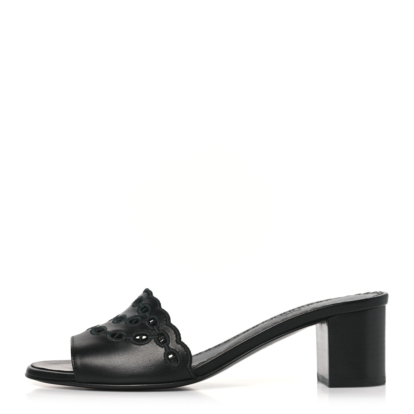 Lambskin Embroidered Gwladys Sandals 37.5 Black