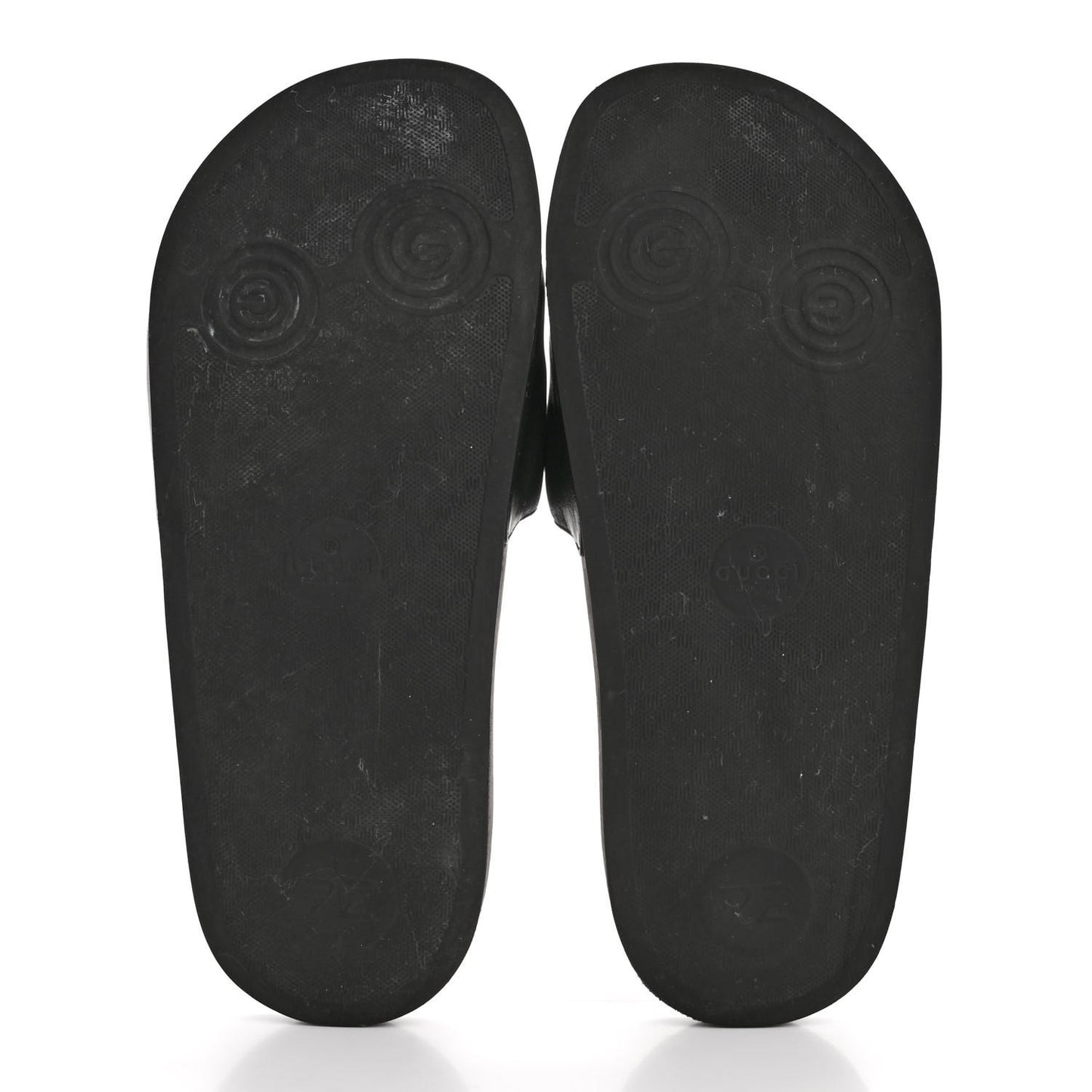 Nappa Miro Soft Calfskin Womens Interlocking G Slide Sandals 37 Black White