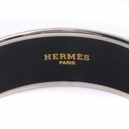 Hermes Enamel Printed Couvertures et Tenues de Jour Wide Bracelet 65 Pink 3 of 4