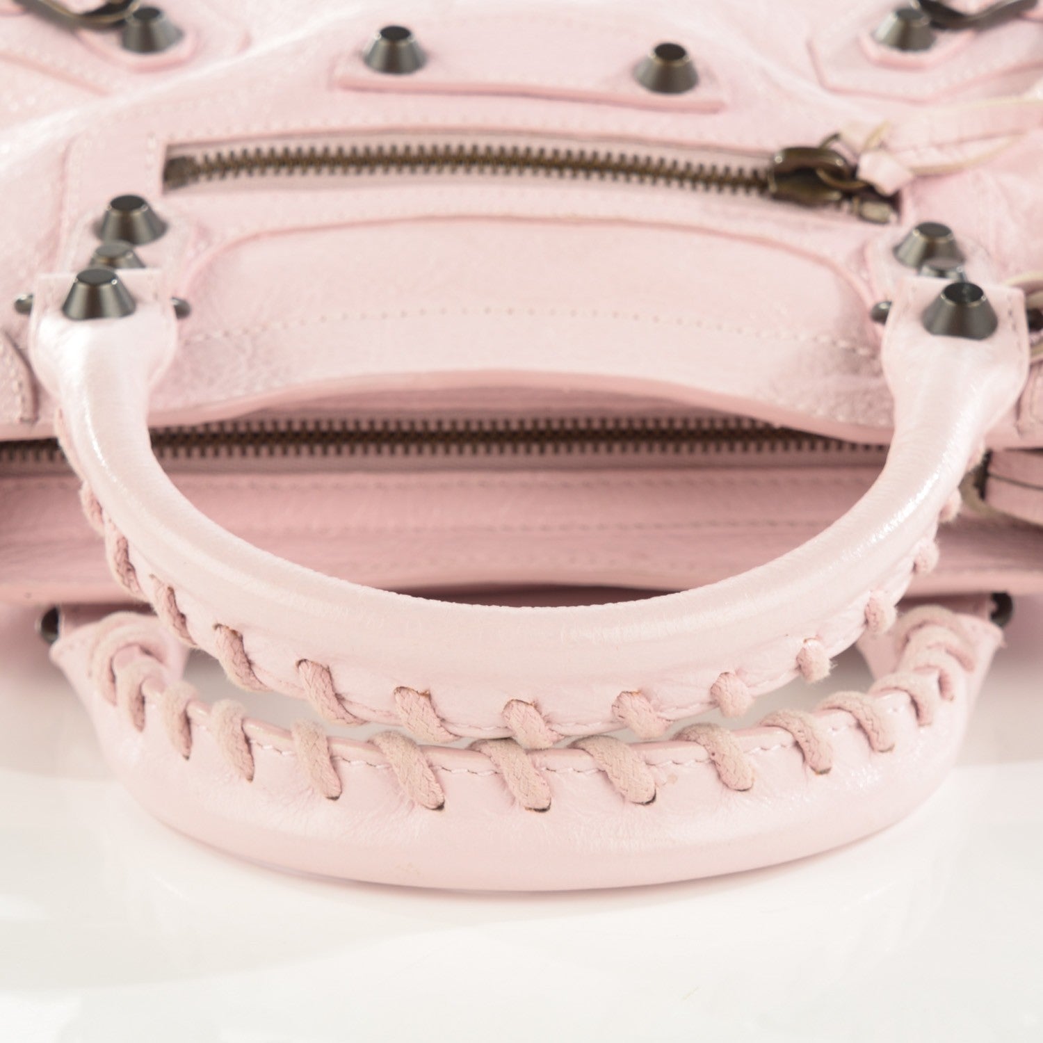 Balenciaga Agneau Classic Hardware Mini City Rose Poudre Rose Petunia 8 of 8