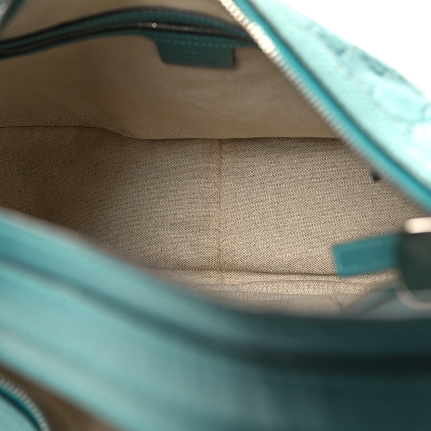 Gucci Metallic Guccissima Medium GG Twins Hobo Teal 5 of 12